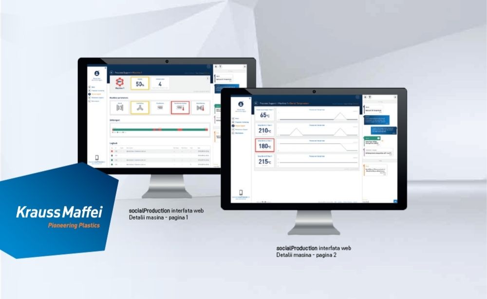 Monitorizare, analiză și suport remote cu socialProduction, noul software inteligent KraussMaffei dedicat procesatorilor de mase plastice