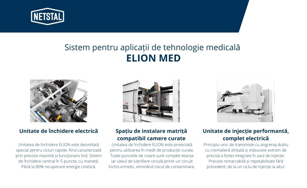 Netstal ELION MED - Mașina de injecție complet electrică pentru aplicații de tehnologie medicală