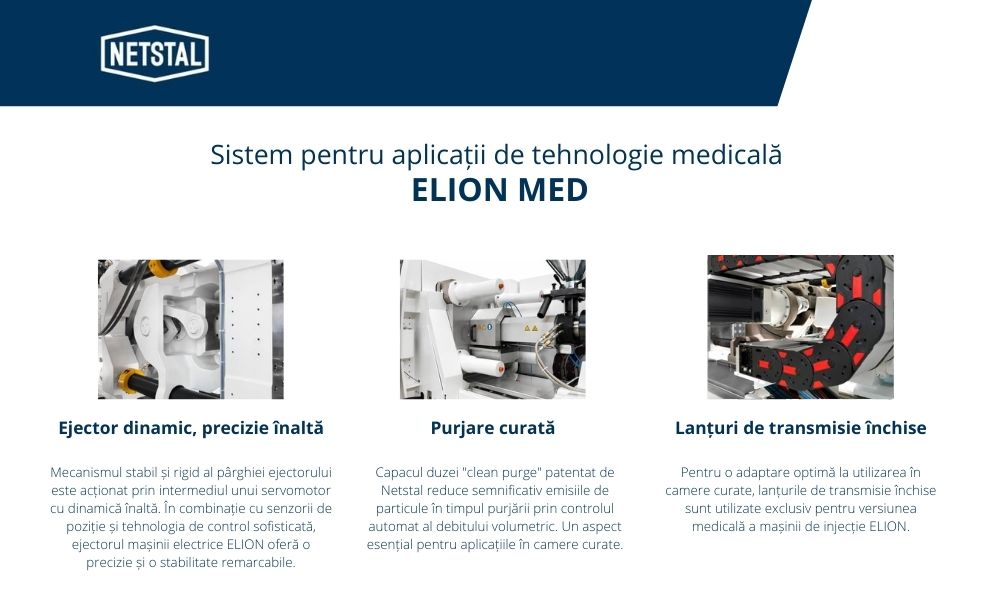 Netstal ELION MED - Mașina de injecție complet electrică pentru aplicații de tehnologie medicală