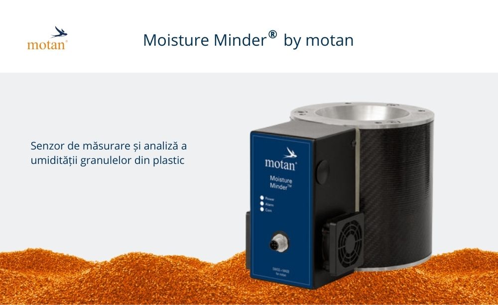 Uscare eficientă și precisă a granulelor din plastic cu senzorul de umiditate Moisture Minder™ dezvoltat de MOTAN