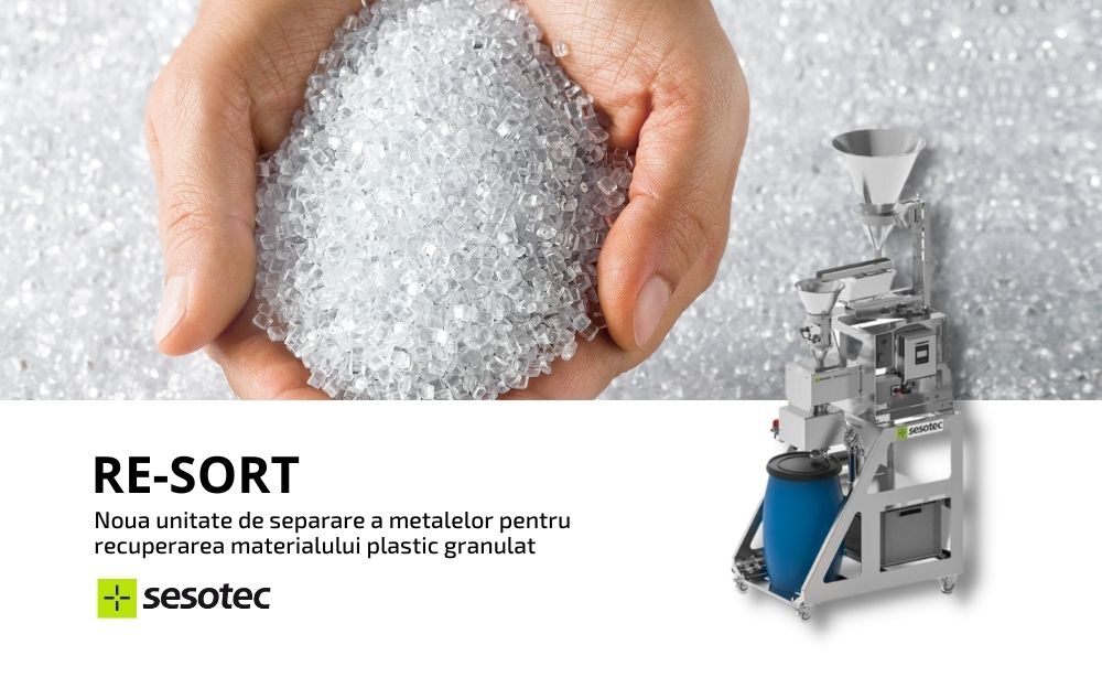 Sesotec RE-SORT – Noua unitate de separare a metalelor pentru recuperarea materialului plastic granulat