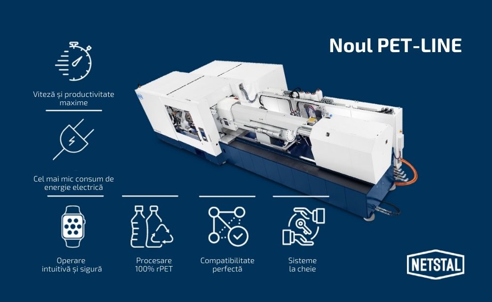 Un succes remarcabil pentru NETSTAL: noua mașină de injecție pentru producția preformelor PET-LINE Side-Entry