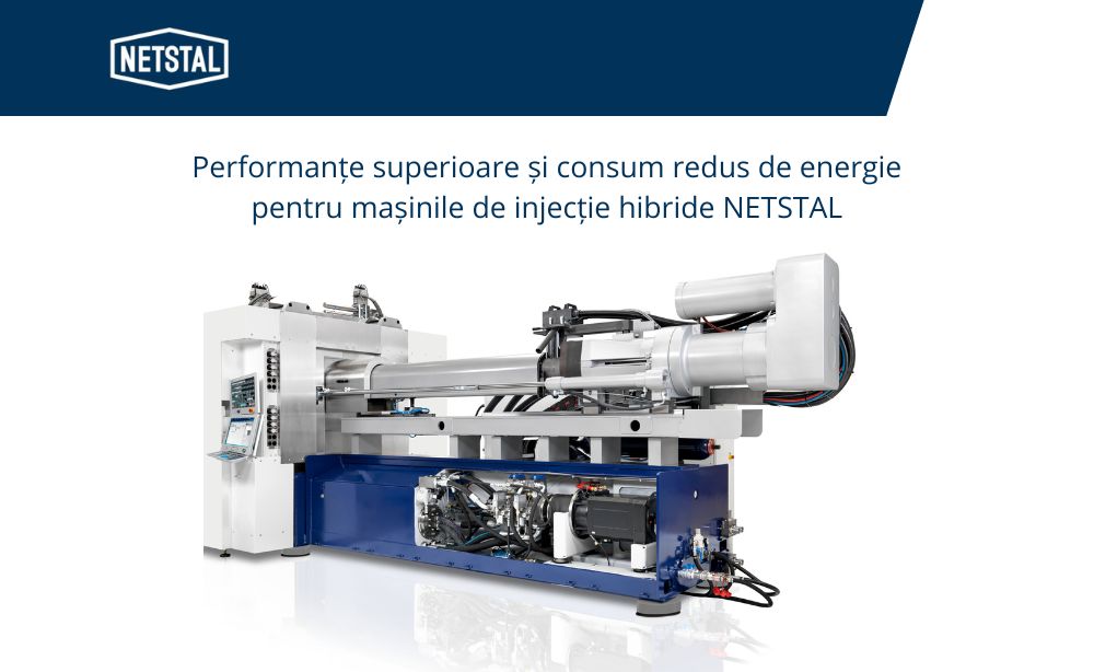 O nouă opțiune dedicată mașinilor de injecție hibride NETSTAL: reducerea adaptivă a presiunii sistemului